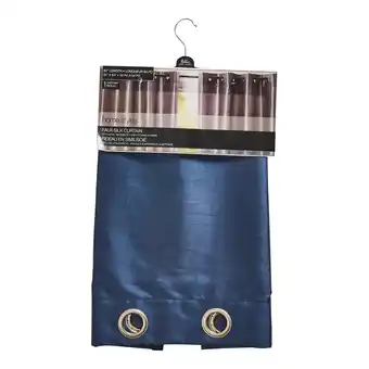 Giant Tiger HomeStyles Faux Silk Curtain Panel with Grommets, 84-in, Blue, 1-Pack offer