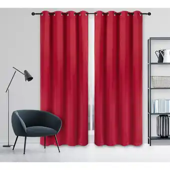 Giant Tiger HomeStyles Blackout Curtain Panel with Grommets, 63-in, Red, 1-Pack offer