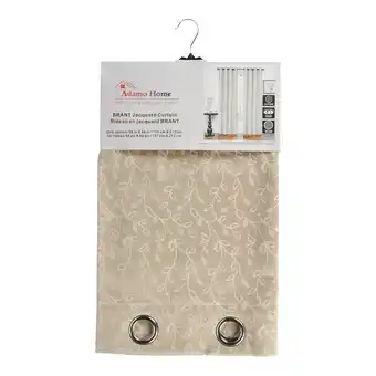 Giant Tiger Adamo Home Jacquard Curtain Panel with Grommets, 84-in, Brown, 1-Pack offer