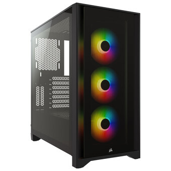 Best Buy Corsair iCUE 4000X RGB Mid-Tower ATX Computer Case - Black offer