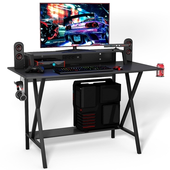 Best Buy Costway Professional All-In-One Gaming Desk – Black offer