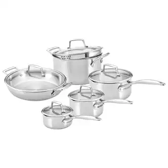 Best Buy Zwilling Energy X3 10-Piece Stainless Steel Cookware Set - Silver offer