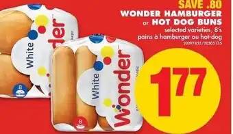 No Frills Wonder Hamburger or Hotdog Buns offer