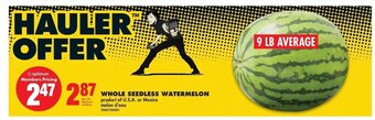 No Frills Whole Seedless Watermelon offer
