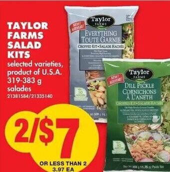 No Frills Taylor Farms Salad Kits offer