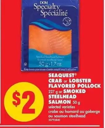 No Frills Seaquest Crab offer