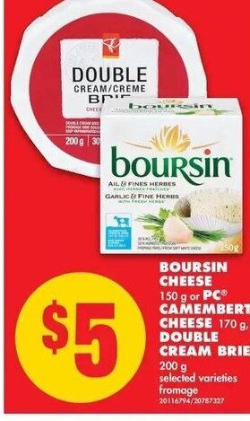 No Frills Boursin Cheese offer