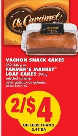 No Frills Vachon Snack Cakes offer