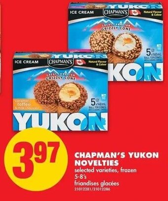 No Frills Chapman's Yukon Novelties offer