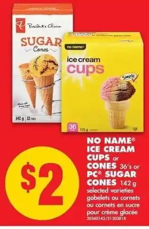 No Frills No Name Ice Cream offer