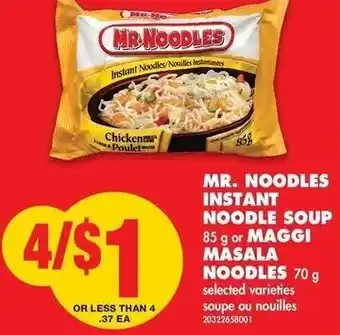 No Frills MR. Noodles Instant Noodle Soup offer