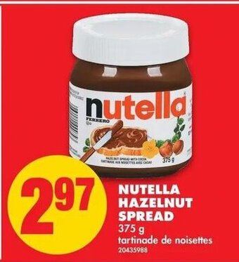 No Frills Nutella Hazelnut Spread offer