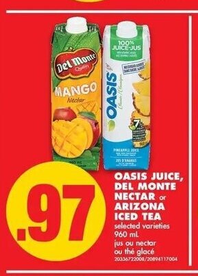No Frills Oasis Juice offer