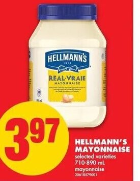 No Frills Hellmann's Mayonnaise offer