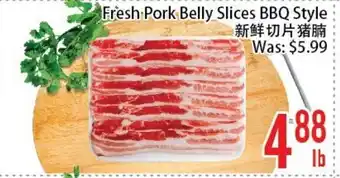 FreshLand Supermarket Fresh Pork Belly Slices BBQ Style offer