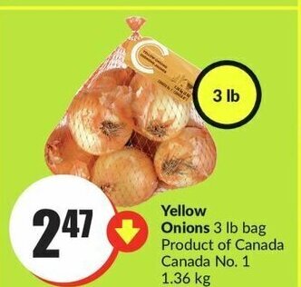 FreshCo Yellow Onions offer