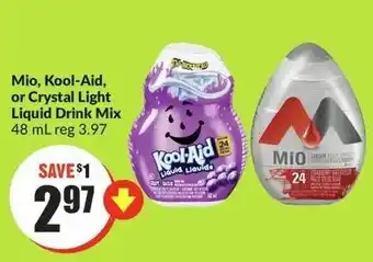 FreshCo Mio,Koll-Aid or Crystal Light Liquid Drink Mix offer