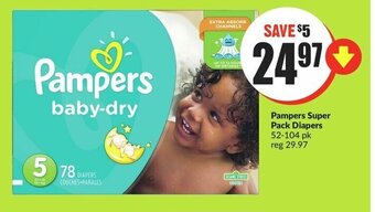 FreshCo Pampers Super Pack Diapers offer