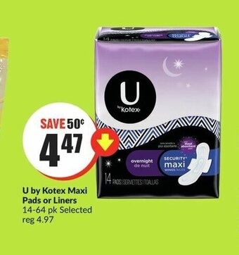 FreshCo U by Kotex Maxi Pads or Liners offer