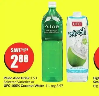 FreshCo Paldo Aloe Drink UFC 100% Coconut Water offer