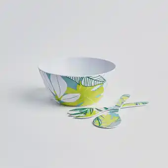 Giant Tiger Printed Salad Bowl and Serving Spoons Set, 3-Piece offer
