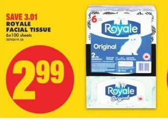 No Frills Royale Facial Tissue offer