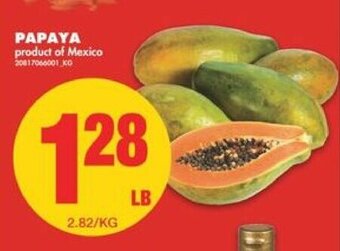 No Frills Papaya offer