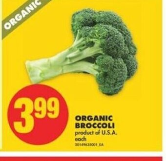 No Frills Organic Broccoli offer