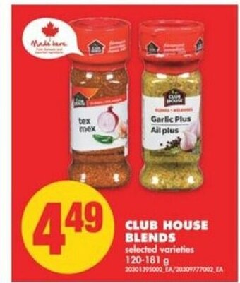 No Frills Club House Blends offer