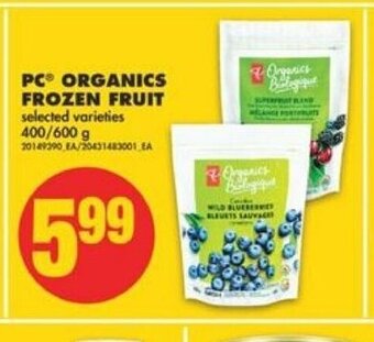 No Frills PC Organics Frozen Fruit offer