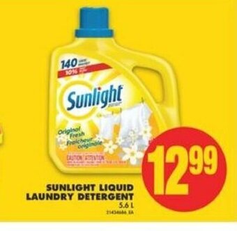 No Frills Sunlight Liquid Laundry Detergent offer