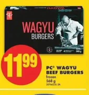 No Frills PC Wagyu Beef Burgers offer
