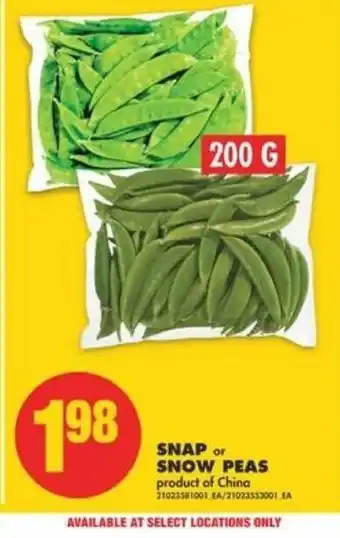 No Frills Snap Snow Peas offer