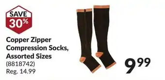 Princess Auto Copper Zipper Compression Socks offer