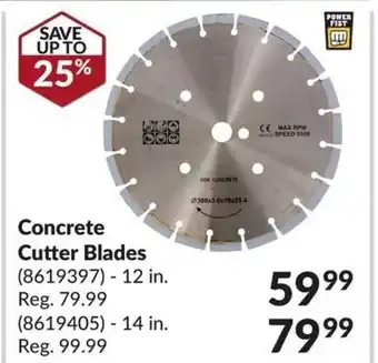Princess Auto Concrete Cutter Blades offer
