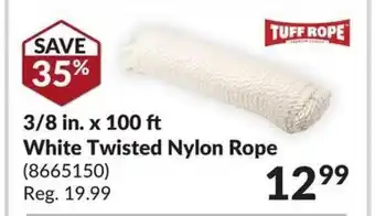 Princess Auto White Twisted Nylon Rope offer