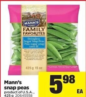 Real Canadian Superstore Mann's Snap Peas offer