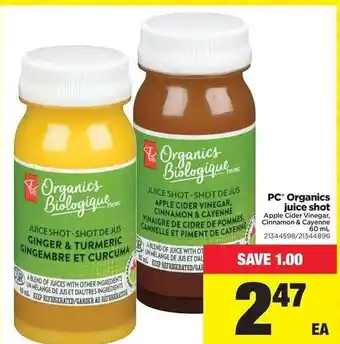 Real Canadian Superstore Pc Organics Juice Shot offer