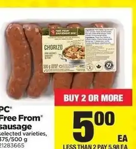 Real Canadian Superstore Free From Sausage offer