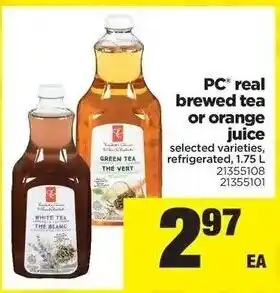 Real Canadian Superstore Real Brewed Tea Or Orange Juice offer