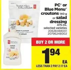 Real Canadian Superstore Blue Menu Croutons offer