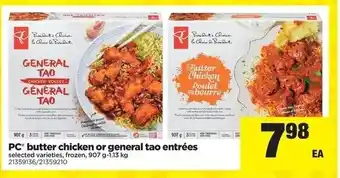 Real Canadian Superstore Butter Chicken Or General Tao Entrées offer