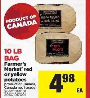 Real Canadian Superstore Farmer's Market Red Or Yellow Potatoes offer