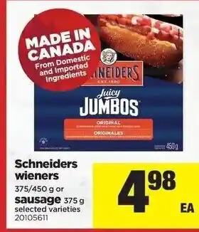 Real Canadian Superstore Schneiders Wieners Sausage offer