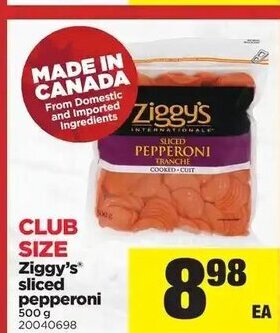 Real Canadian Superstore Ziggy's Sliced Pepperoni offer