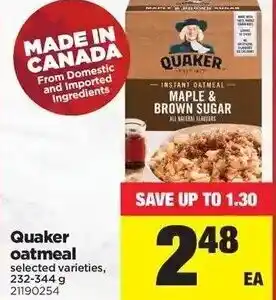 Real Canadian Superstore Quaker Oatmeal offer