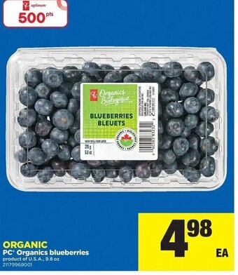 Real Canadian Superstore Organics Blueberries offer