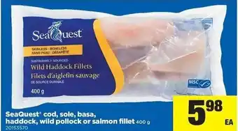Real Canadian Superstore Seaquest Cod, Sole. Basa, Haddock offer