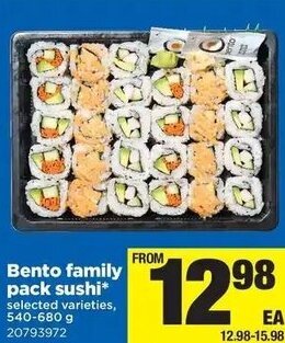 Real Canadian Superstore Bento Family Pack Sushi offer