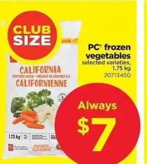 Real Canadian Superstore Frozen Vegetables offer